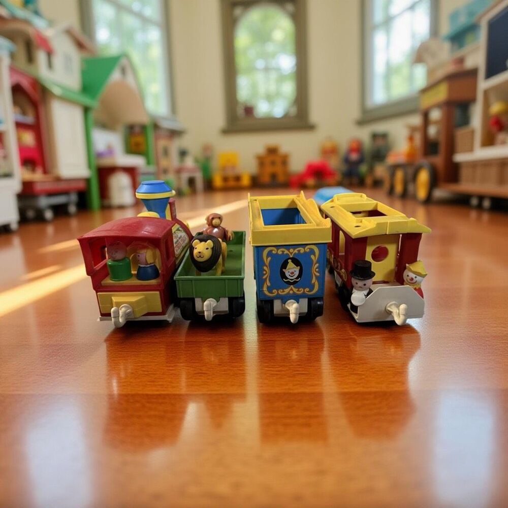 Vintage 1973 Fisher-Price Little People Family Circus Train Set
